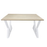 Stół LOFT V 70x120 biały blat Dąb Sonoma