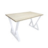 Stół LOFT V 70x120 biały blat Dąb Sonoma