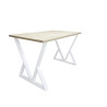 Stół LOFT V 70x120 biały blat Dąb Sonoma