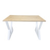 Stół LOFT V 70x120 Dąb Craft biały