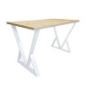 Stół LOFT V 70x120 Dąb Craft biały