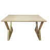 Stół LOFT V 70x120 Dąb Sonoma złoty