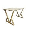 Stół LOFT V 70x120 Dąb Sonoma złoty