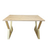 Stół LOFT V 70x120 złoty Dąb Craft
