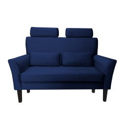 Sofa DENVER 2-osobowa - nogi Venge, granatowy velvet
