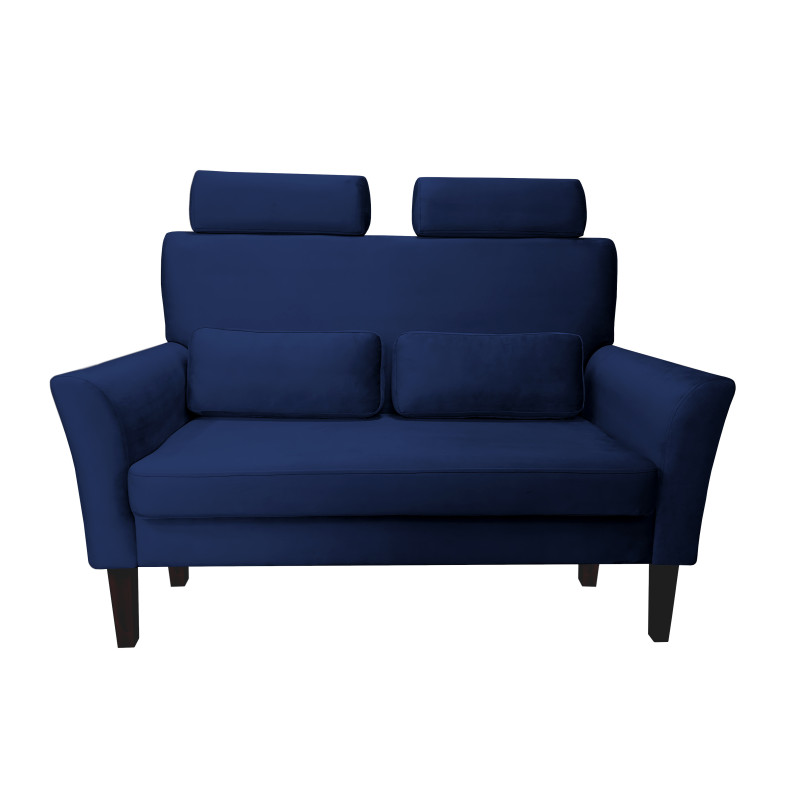 Sofa DENVER 2-osobowa - nogi Venge, granatowy velvet