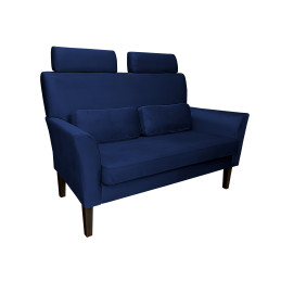 Sofa DENVER 2-osobowa - nogi Venge, granatowy velvet