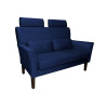 Sofa DENVER 2-osobowa - nogi Venge, granatowy velvet