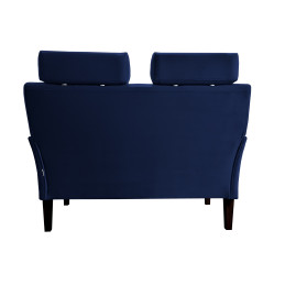 Sofa DENVER 2-osobowa - nogi Venge, granatowy velvet