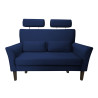 Sofa DENVER 2-osobowa - nogi Venge, granatowy velvet