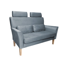 Sofa DENVER 2-osobowa nogi buk BL06 - szary błękit