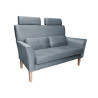 Sofa DENVER 2-osobowa nogi buk BL06 - szary błękit