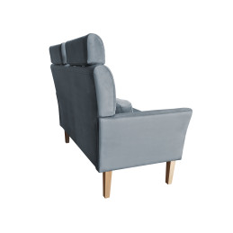 Sofa DENVER 2-osobowa nogi buk BL06 - szary błękit