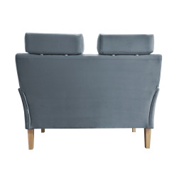 Sofa DENVER 2-osobowa nogi buk BL06 - szary błękit