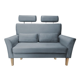 Sofa DENVER 2-osobowa nogi buk BL06 - szary błękit