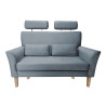 Sofa DENVER 2-osobowa nogi buk BL06 - szary błękit