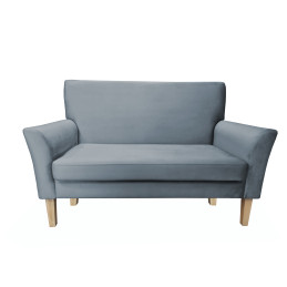 Sofa DENVER 2-osobowa nogi buk BL06 - szary błękit