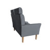 Sofa DENVER nogi buk BL14 szara, velvet