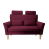 Sofa DENVER 2-osobowa nogi buk, velvet śliwka