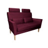 Sofa DENVER 2-osobowa nogi buk, velvet śliwka