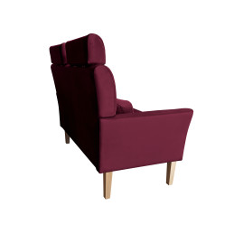 Sofa DENVER 2-osobowa nogi buk, velvet śliwka