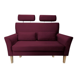 Sofa DENVER 2-osobowa nogi buk, velvet śliwka