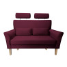 Sofa DENVER 2-osobowa nogi buk, velvet śliwka