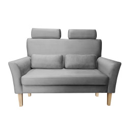 Sofa DENVER nogi buk MG17 - szary velvet