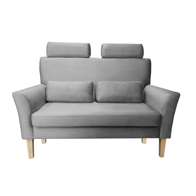 Sofa DENVER nogi buk MG17 - szary velvet