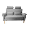 Sofa DENVER nogi buk MG17 - szary velvet