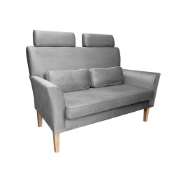 Sofa DENVER nogi buk MG17 - szary velvet