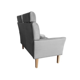 Sofa DENVER nogi buk MG17 - szary velvet