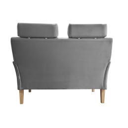Sofa DENVER nogi buk MG17 - szary velvet