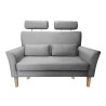 Sofa DENVER nogi buk MG17 - szary velvet