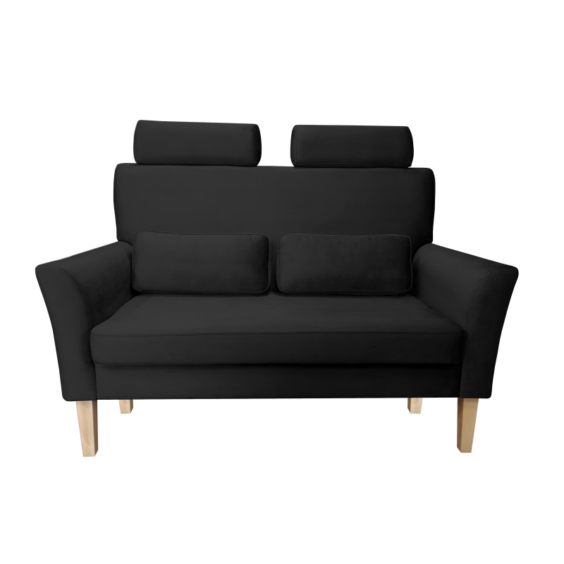 Sofa DENVER nogi buk MG19 – czarny velvet