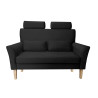 Sofa DENVER nogi buk MG19 – czarny velvet