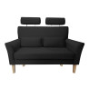 Sofa DENVER nogi buk MG19 – czarny velvet