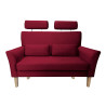 Sofa DENVER dwuosobowa nogi buk MG31 czerwony