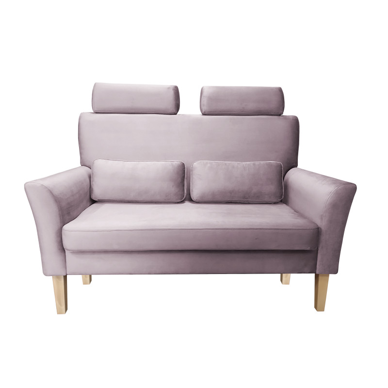 Sofa DENVER nogi buk MG55 – szary róż, velvet