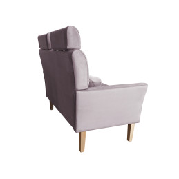 Sofa DENVER nogi buk MG55 – szary róż, velvet