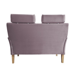 Sofa DENVER nogi buk MG55 – szary róż, velvet
