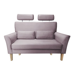 Sofa DENVER nogi buk MG55 – szary róż, velvet