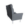 Sofa DENVER dwuosobowa szara z białymi nogami