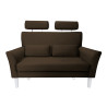 Sofa DENVER 2-os. Velvet brąz, nogi białe