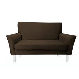 Sofa DENVER 2-os. Velvet brąz, nogi białe
