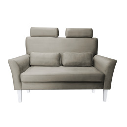 Sofa DENVER nogi białe MG09 – szary/beż, velvet