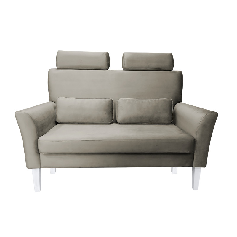 Sofa DENVER nogi białe MG09 – szary/beż, velvet