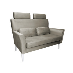 Sofa DENVER nogi białe MG09 – szary/beż, velvet