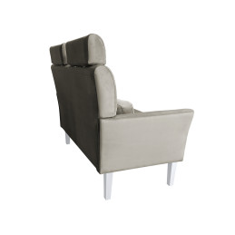 Sofa DENVER nogi białe MG09 – szary/beż, velvet