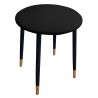 Taboret TRIX D1 czarny na czarno-złotej podstawie – styl i komfort
